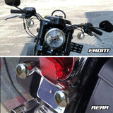 NTHREEAUTO Bullet Turn Signal Light Lens Cover Compatible with Harley Sportster Street Glide Road King Softail, Qty 4