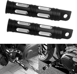 NTHREEAUTO Male Footpegs, Black CNC Billet Passenger Foot Pegs, Motorcycle Footrests Pedals Compatible with Harley Dyna, Sportster, Forty Eight