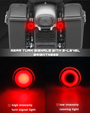 NTHREEAUTO Diffused 1157 LED Turn Signals, 2 Inch Bullet Front Blinker Compatible with Harley Road King Electra Glide Street Glide Fat Boy Heritage Street Bob