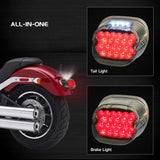 N3AUTO Smoked LED Rear lights for vehicles Rear Tail Light Motorcycle Taillights Brake Driving Compatible with Harley Dyna Road King Electra Glide Street Bob Touring