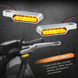 N3AUTO Lights for vehicles Handlebar LED  Mini Motorcycle Blinkers Front Running Light Universal Compatible with Harley Sportster Dyna Honda Shadow Kawasaki Vulcan Yamaha V-Star Road Star