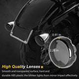 NTHREEAUTO Bullet Turn Signal Light Lens Cover Compatible with Harley Sportster Street Glide Road King Softail, Qty 4