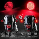 NTHREEAUTO Front Rear LED Turn Signals, 2Inch Bullet Rear Brake Light with Smoked Lens Cover Compatible with Harley Sportster Street Glide Road King Softail Driving Lights 2020