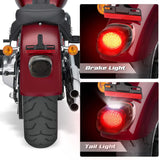 NTHREEAUTO Smoked LED Rear Tail Light Motorcycle Taillights Brake Driving Compatible with Harley Dyna Road King Electra Glide Street Bob Touring