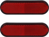 NTHREEAUTO Red Reflectors Motorcycle Safety Reflector Reflective Sticker Universal Compatible with Bicycle, Bike, Trailer, Cars, Trucks, Boat, ATV, Dirt Bike, Driveway