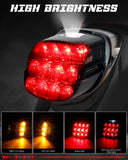 N3AUTO Smoked LED Rear lights for vehicles Rear Tail Light Motorcycle Taillights Brake Driving Compatible with Harley Dyna Road King Electra Glide Street Bob Touring