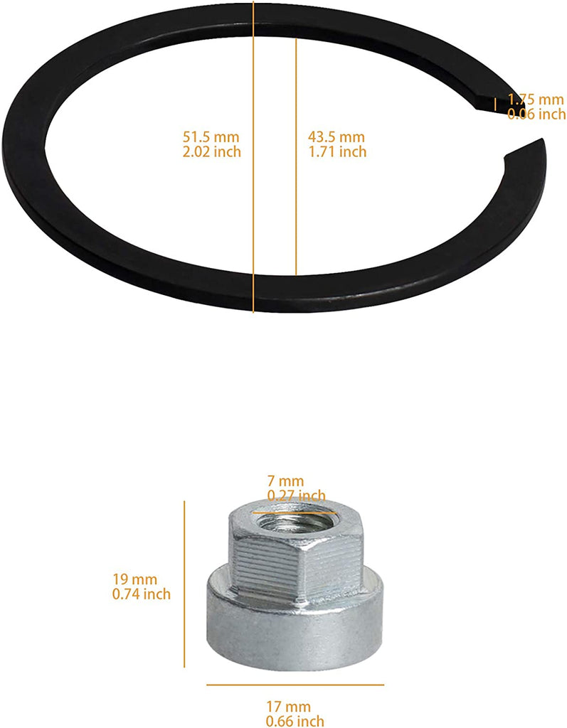 NTHREEAUTO Exhaust Flange Gasket Kit, Heavy Duty Hex Acorn Nuts Retain