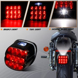 N3AUTO Smoked LED Rear lights for vehicles Rear Tail Light Motorcycle Taillights Brake Driving Compatible with Harley Dyna Road King Electra Glide Street Bob Touring