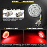 N3AUTO Vehicle turn-signal light bulbs, 2Inch Bullet Rear Brake Light with Smoked Lens Cover Compatible with Harley Sportster Street Glide Road King Softail Driving Lights 2020