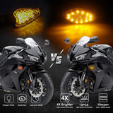 NTHREEAUTO LED Flush Mount Turn Signals Light Smoked Motorcycle Indicator Compatible with Honda CBR919 CBR600 F3 F4 F4i CBR600RR CBR1000RR