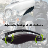 NTHREEAUTO Adjustable Side Heat Shield, Air Wind Deflectors, Wing Windshield Cover Compatible with 2014-2019 Harley Street Glide, Electra Glide, Touring and Tri Glide