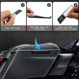 NTHREEAUTO Black Saddle Bag Reflector Inserts Latch Covers Compatible with 2014-2020 Harley Touring model,FLT, FLHT Road King,Road Glide,Street Glide