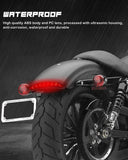 NTHREEAUTO Motorcycle Chopped Rear Fender Edge LED Brake Tail Light Integrated Turn Signals Compatible with Harley Sportster XL883N XL1200N XL1200V XL1200X