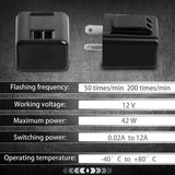 NTHREEAUTO 2 Pin Electronic Flasher Relay, Adjustable 12V Relays Fix for LED Turn Signal Hyper Flash, Universal