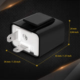 NTHREEAUTO 2 Pin Electronic Flasher Relay, Adjustable 12V Relays Fix for LED Turn Signal Hyper Flash, Universal