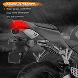 NTHREEAUTO Motorcycle Smoked LED Tail Light, 12V Brake Taillight Integrated with Turn Signals Compatible with Honda CBR600RR 2003-2006, CBR1000RR 2004-2007