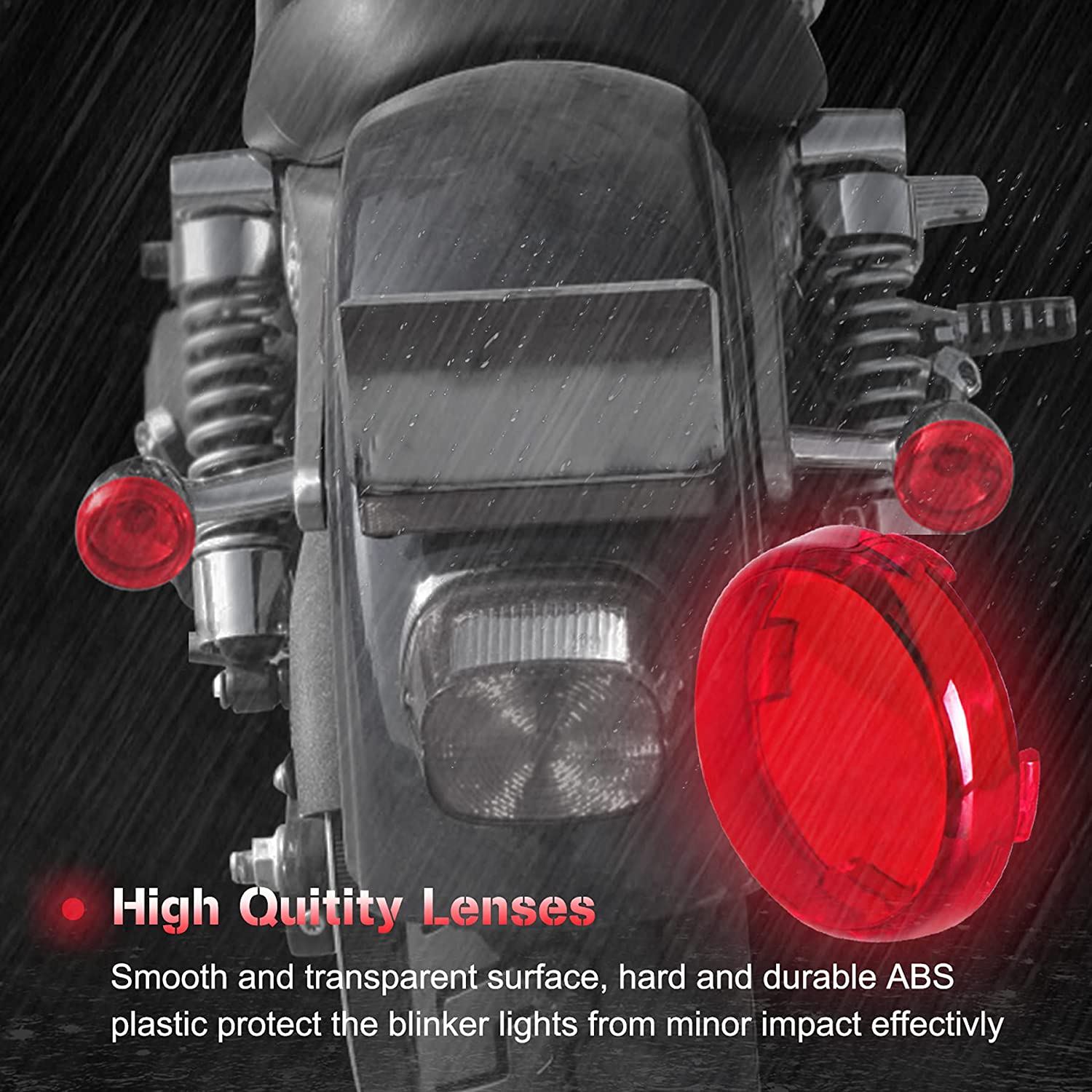 Amazicha Smoke Bullet Turn Signal Lens Covers Front Rear Compatible for Harley Davidson Sportster Softail Road King Street Electra Glide 1996-2021, 4PCS Amazicha Smoke Bullet Turn Signal Lens Covers Front Rear Compatible for Harley Davidson Sportster Softail Road King Street Electra Glide 1996-2021, 4PCS