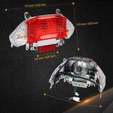 NTHREEAUTO Scooter Moped Tail Light Rear Brake Turn Signal Taillight Universal Compatible with Gy6 Tao Tao Sunny ATM50 50cc 125cc 150cc Motorcycles