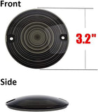 NTHREEAUTO 3 1/4 Inch Flat Turn Signal Lens Cover Compatible with Harley Electra Glides Road King Touring Road Glide Heritage