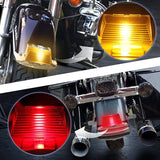 NTHREEAUTO Front Rear Fender Tips Mud Guards Covers w/LED Lights Compatible with Harley Ultra Classic Electra Glide FLHRI FLSTC(Smoked Lens)