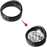 NTHREEAUTO Chrome Motorcycle Lights Frenched Ring Kit Compatible with Harley, 7" Headlight Trim Ring Decorate Visor + 4 1/2" Fog Light Trim Ring Decorate Visor(Chrome)