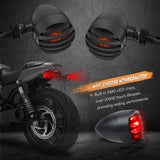 NTHREEAUTO Motorcycle Blinkers, Waterproof Aluminum Bullet LED Turn Signals, Universal Indicator Light Compatible with Harley Dyna, Honda, Yahama, Bobber,Suzuki and Kawasaki 12V Motorbikes